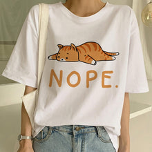 Load image into Gallery viewer, New Cute Cat T Shirt Women Casual Funny Cartoon Print Tshirt Harajuku Kawaii Fashion T-shirt Summer Short Sleeve Top Tees Female