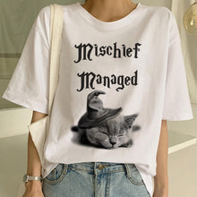 Load image into Gallery viewer, New Cute Cat T Shirt Women Casual Funny Cartoon Print Tshirt Harajuku Kawaii Fashion T-shirt Summer Short Sleeve Top Tees Female