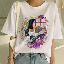 Load image into Gallery viewer, New Cute Cat T Shirt Women Casual Funny Cartoon Print Tshirt Harajuku Kawaii Fashion T-shirt Summer Short Sleeve Top Tees Female